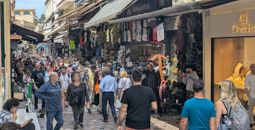 Crowds in Plaka, Athens