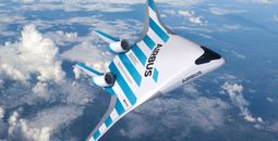 Airbus' MAVERIC scale model aircraft in flight.