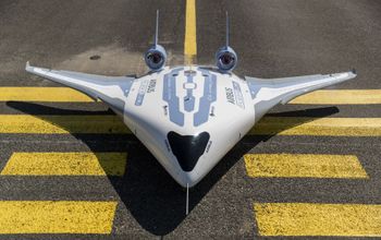 Airbus' MAVERIC concept aircraft on the tarmac.