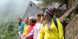 women, female travelers, women traveling, girls trip, hiking, woods, adventure travel