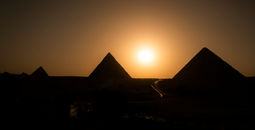 Pyramids and Sun