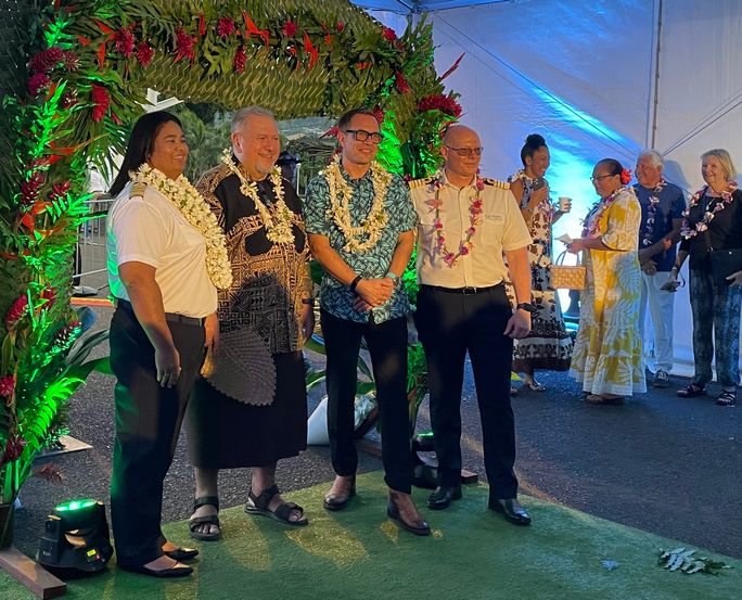 Windstar executives in French Polynesia