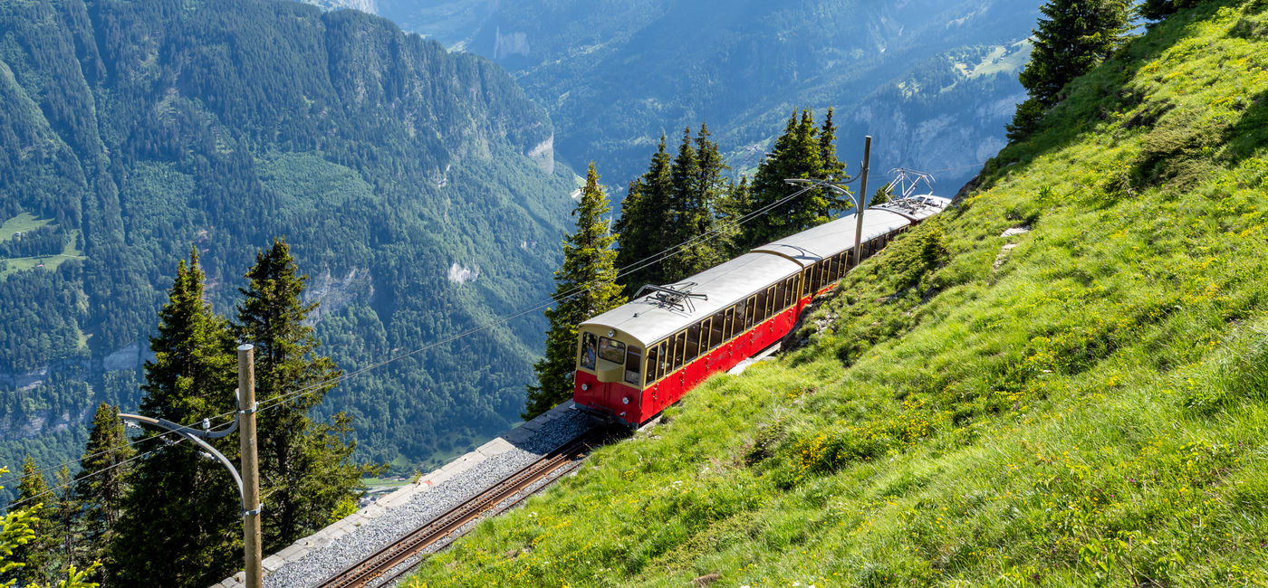 Image: Steep heights and sweeping views are part of the journey on the Grand Tour of Switzerland (Photo Credit: estivillml/Adobe Stock)