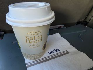 St-Henri coffee inflight on Porter