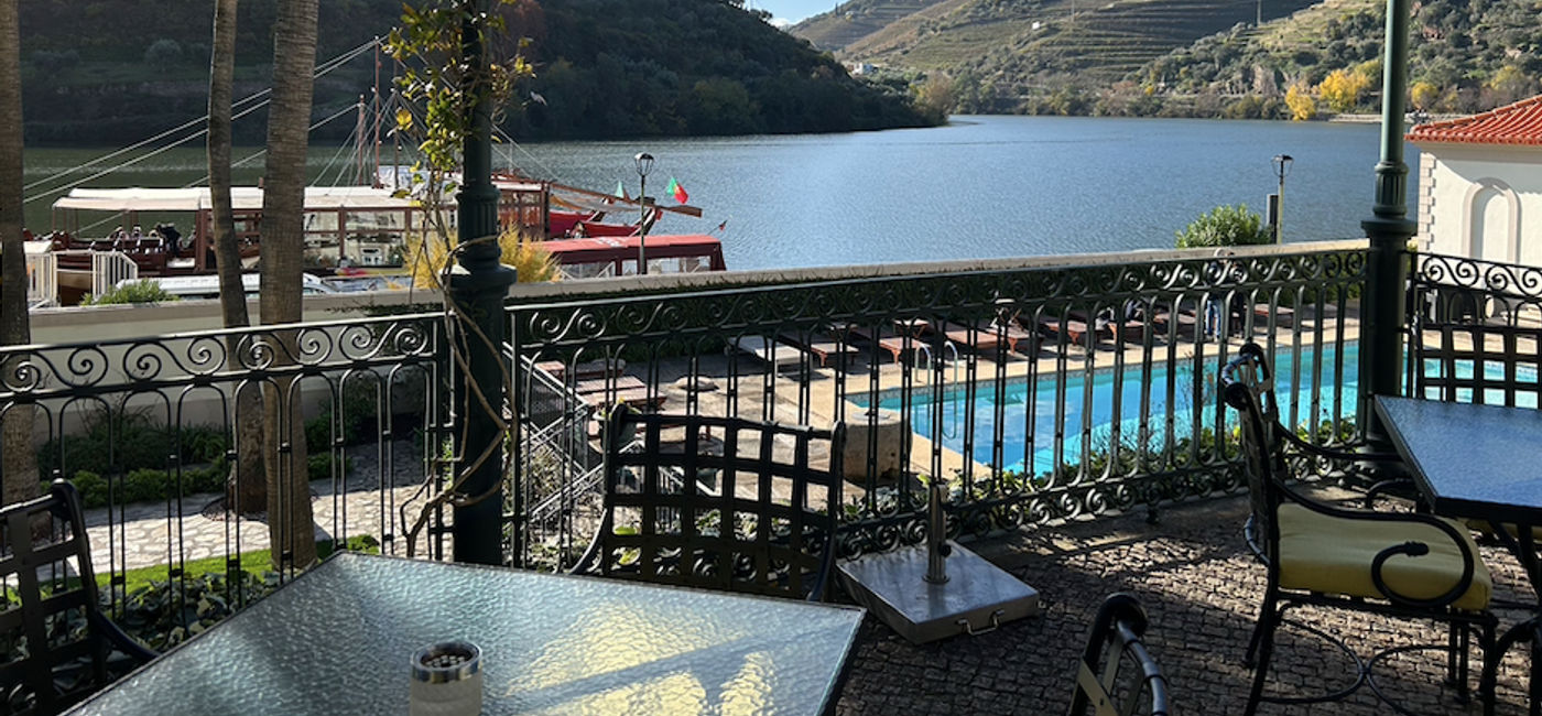 Image: The view from the terrace at the Vintage House Hotel. (Photo Credit: Marsha Mowers)