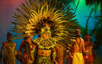 Entertainment at the K’iiwik Maya World Tourism Fair.