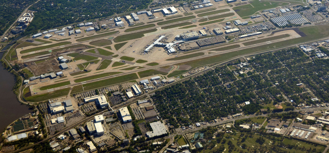 Image: Dallas Love Field aerial view (Photo Credit: icholakov/Adobe Stock)
