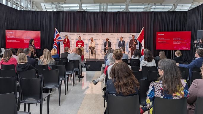 During a press conference, Branson spoke about the power of travel to educate and inspire compassion. During a press conference, Branson spoke about the power of travel to educate and inspire compassion.