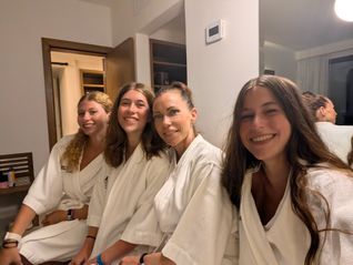 When everyone agrees the dress code is hotel robe.