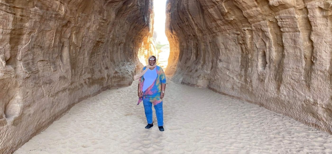 Image: AlUla, where once these massive rock formations were under water. (Photo Credit: Brenda O'Neale)