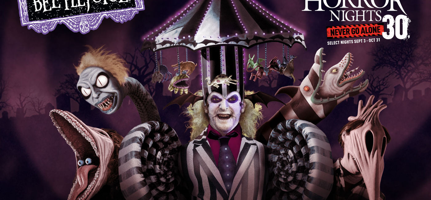 Image: Beetlejuice at Universal Orlando’s Halloween Horror Nights 2021. (photo via Universal Orlando Resort Media)