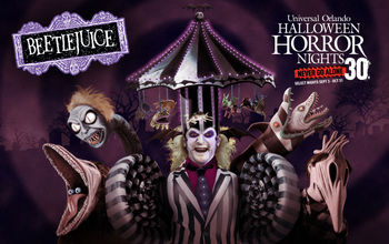 Beetlejuice at Universal Orlando’s Halloween Horror Nights 2021.