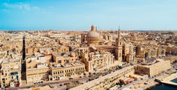 Aerial view of Valletta, Malta