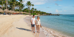 Couple vacationing at a Club Med resort.