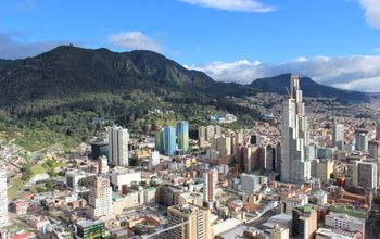 Aerial view of Bogota, Colombia.