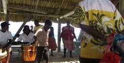 Garifuna dancers at Laughing Bird Cay Belize