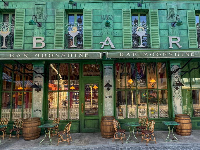 Moonshine Bar at Epic Universe*s The Wizarding World of Harry Potter. Moonshine Bar at Epic Universe*s The Wizarding World of Harry Potter.