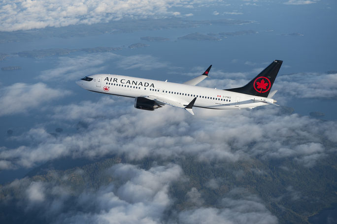 Air Canada plane. Air Canada plane.