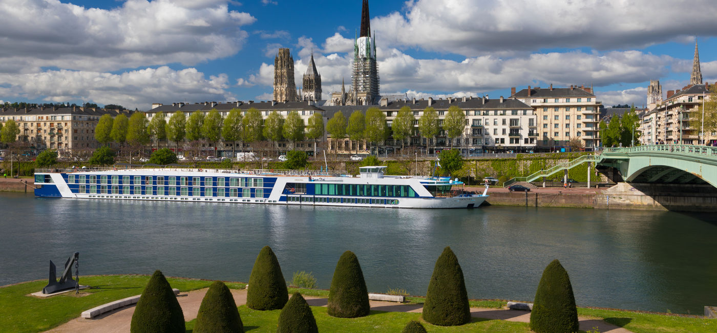 Image: AmaLyra near Rouen along the Seine River. (Photo Credit: AmaWaterways Media)