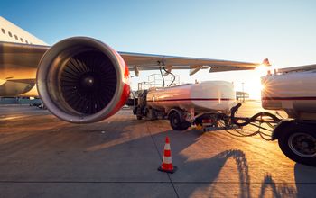 Jet fuel tanker truck