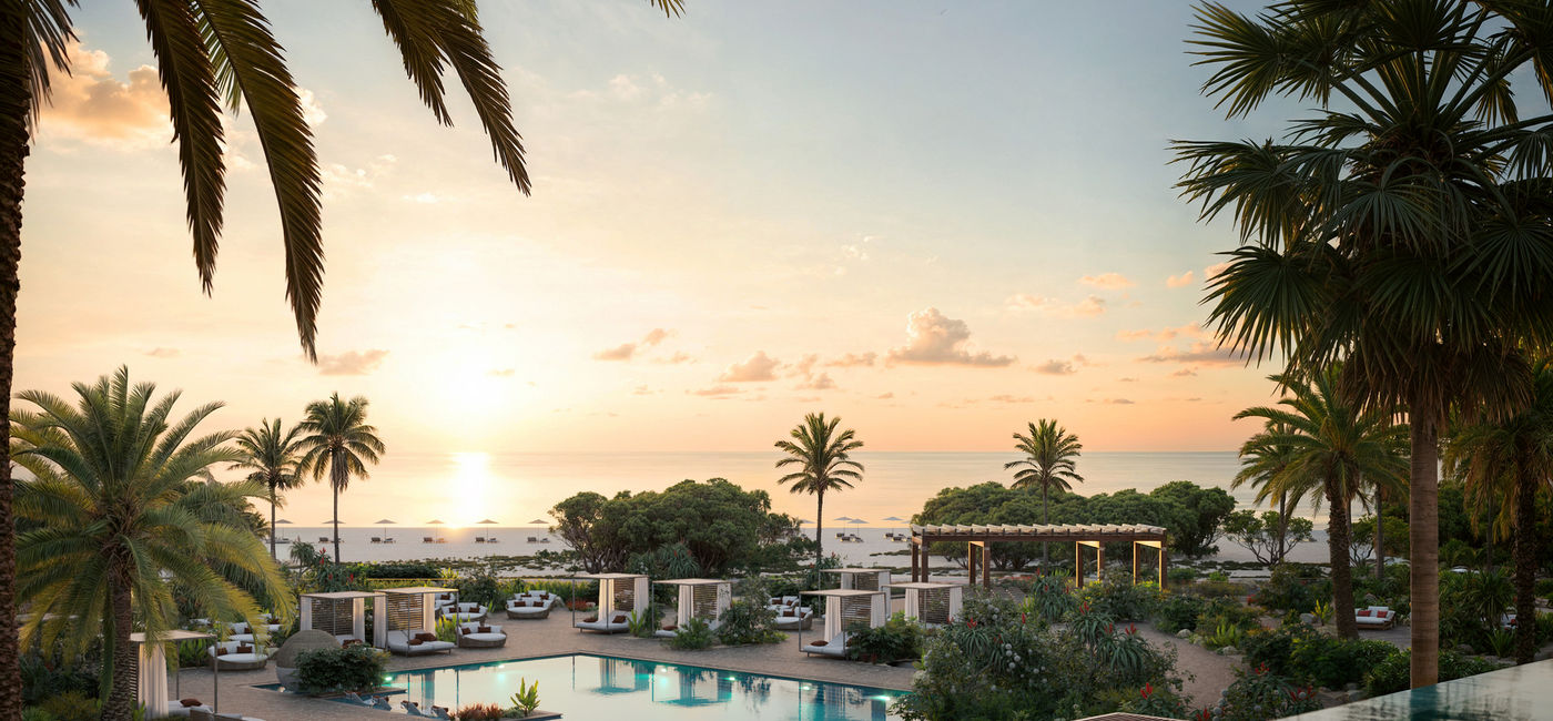 Image: The pool area at JOIA Aruba by Iberostar. (Photo Credit: Iberostar Hotels & Resorts)