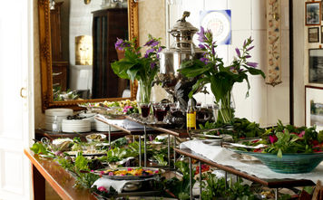 Buffet at Tertti Manor in Finland