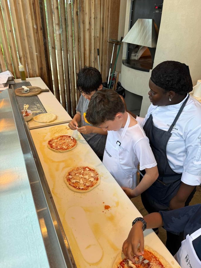 Pizza making activity at South Bank Resort Pizza making activity at South Bank Resort