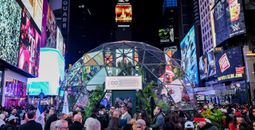 The Dominican Republic's Ministry of Tourism added a giant dome to Times Square.