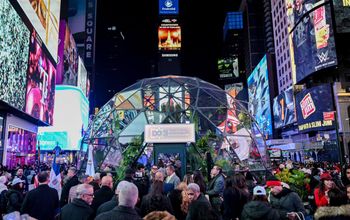 The Dominican Republic's Ministry of Tourism added a giant dome to Times Square.
