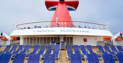 Carnival Cruise Line's signature funnel aboard Carnival Inspiration