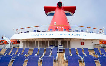 Carnival Cruise Line's signature funnel aboard Carnival Inspiration