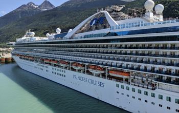 Princess Cruise ship docked in Skagway, Alaska