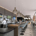 Rendering of New Flagship Lounge at Philadelphia Airport.