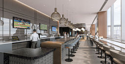 Rendering of New Flagship Lounge at Philadelphia Airport.