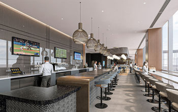 Rendering of New Flagship Lounge at Philadelphia Airport.