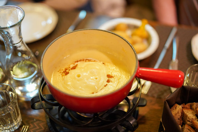 Fondue in Zermatt, Switzerland Fondue in Zermatt, Switzerland