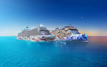 A rendering of Norwegian Aqua and Norwegian Luna