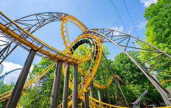 Loch Ness Monster roller coaster at Busch Gardens Williamsburg. 
