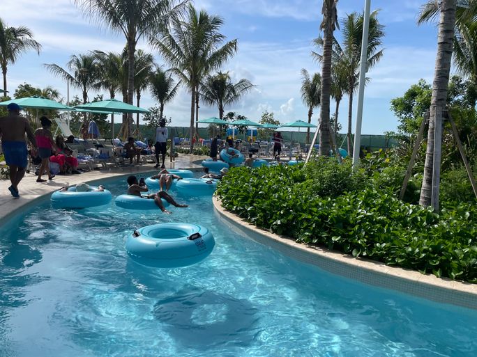 Guests can float along the Wandering River at the new Great Tides Waterpark Guests can float along the Wandering River at the new Great Tides Waterpark