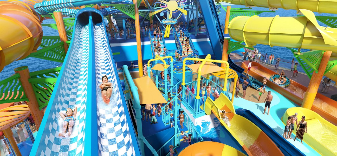 Image: The Racing Currents waterslides on Carnival Festivale (Photo Credit: Carnival Cruise Line)