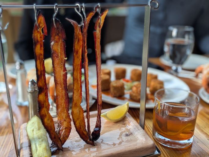 Clothesline Candied Bacon at Canyon Ridge Grill Clothesline Candied Bacon at Canyon Ridge Grill