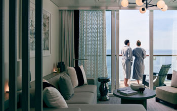 Living Room at The Retreat aboard Celebrity Cruises. 