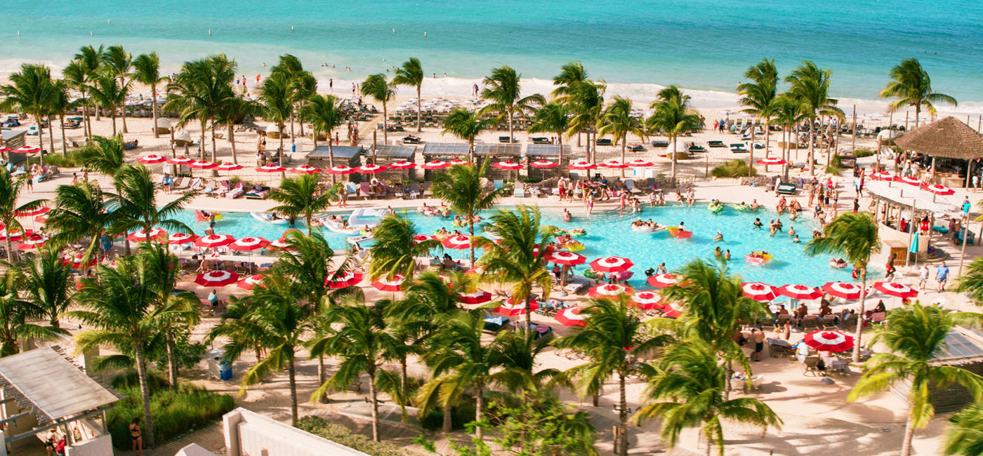 Image: The Virgin Voyages beach club in Bimini. (Photo Credit: Virgin Voyages)