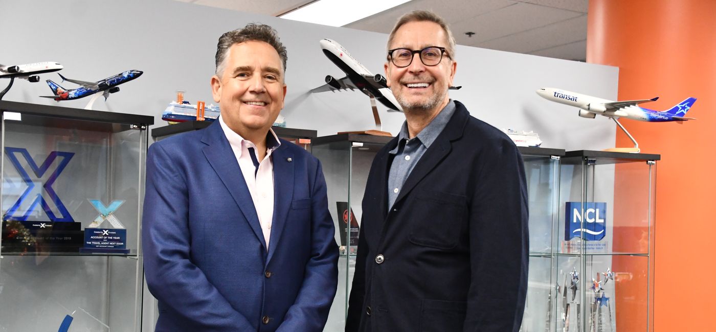Image: Steve Byrne, CEO, Travel Counsellors and Flemming Friisdahl, TTAND CEO and Founder (Photo Credit: TTAND/supplied)