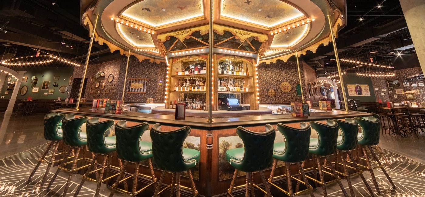 Image: Carousel Bar at Flight Club. (Photo Credit: Flight Club Media)