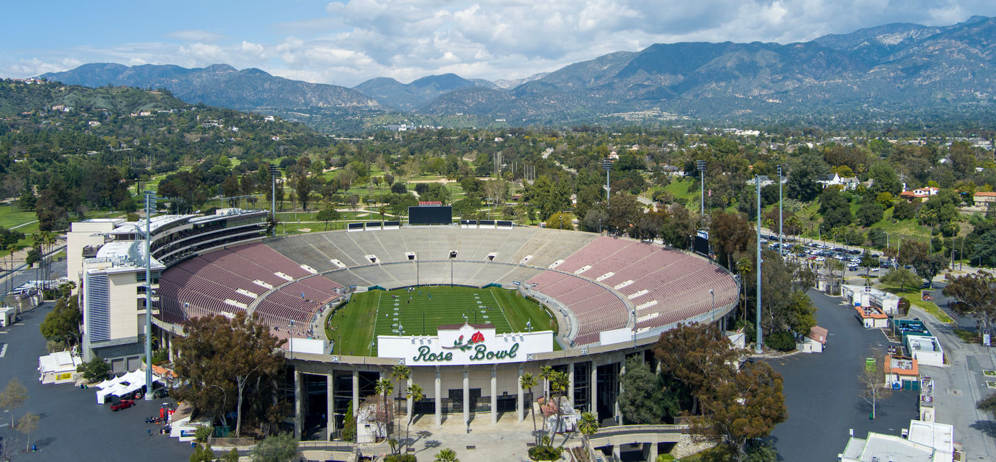 Image: Rose Bowl Stadium in Pasadena, California. (Photo Credit: Adobe/Marcus Jones)