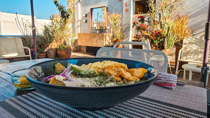 Dining at Casa Antonieta in Oaxaca Mexico