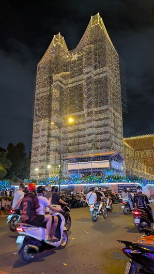 Saigon Notre-Dame Cathedral Basilica as Christmas