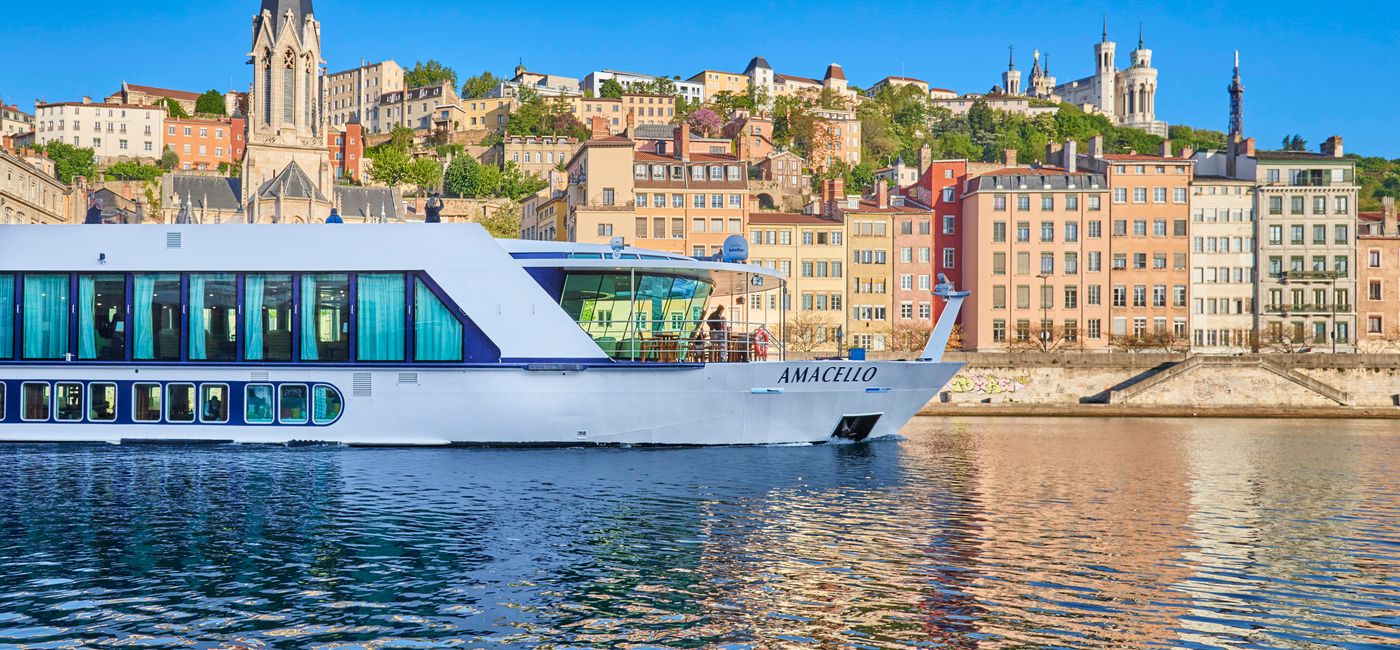 Image: AmaCello sailing the Saone through old Lyon in Burgundy, France. (Photo Credit: AmaWaterways)