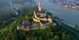 A Viking Longship on the Rhine River.